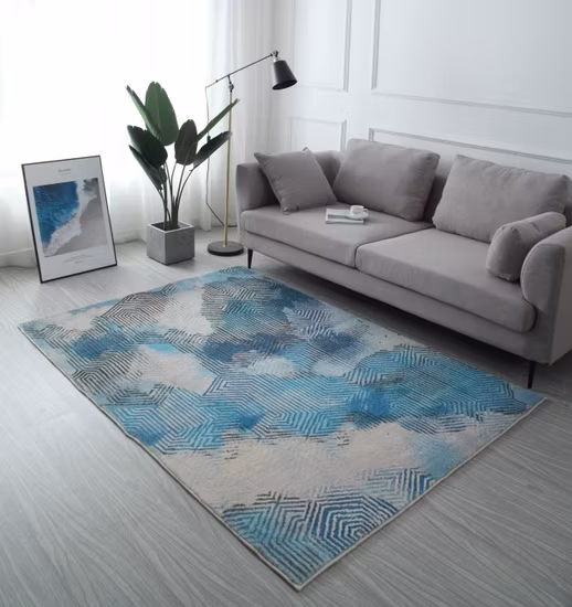 Alfombra peluda moderna de piel de oveja para dormitorio de Cachemira peluda para el hogar